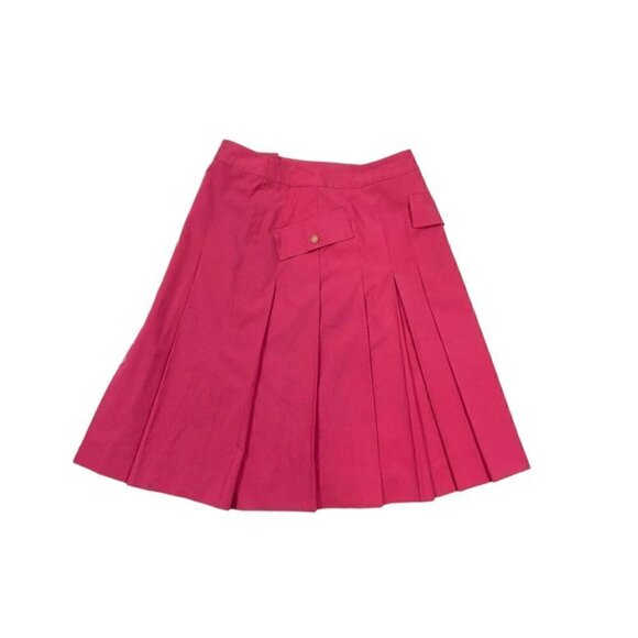 Perry Ellis Pink Pleated Skirt Size 6 Knee Length - Picture 1 of 9